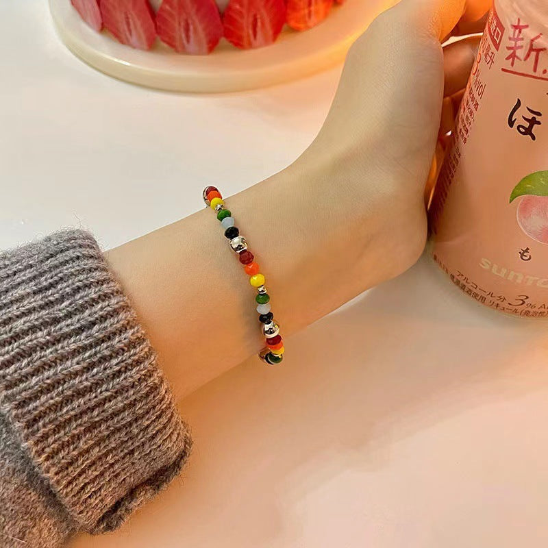Wholesale Acrylic Rainbow Beads Bracelet